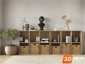 Decorative cabinet Skp Files